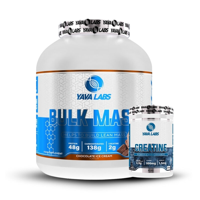Bulk Mass 3Kg Chocolate + Creatina Monohidratada Yava Labs 300Gr