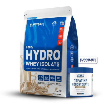 100% Hydro Whey Isolate Vainilla 5.5Lb+Creatina Applied Nutrition 250Gr