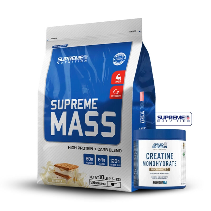 Supreme Mass 10Lb Vainilla+Creatina Applied Nutrition 250Gr