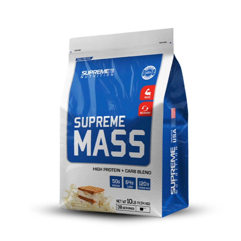 Ganador de Peso Supreme Mass 10Lb Vainilla+Shaker - Imagen 3