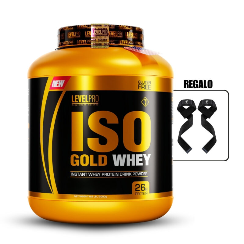 Iso Gold Whey 6.6Lbs Vainilla+Straps