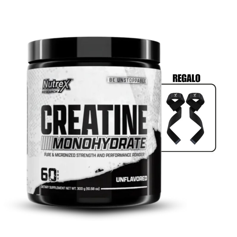 Creatina Monohidratada Nutrex Creatine 300 Gr+Straps