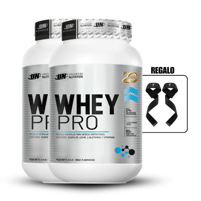 Whey Pro 1.1 Kg Chocolate Pack X2+Straps