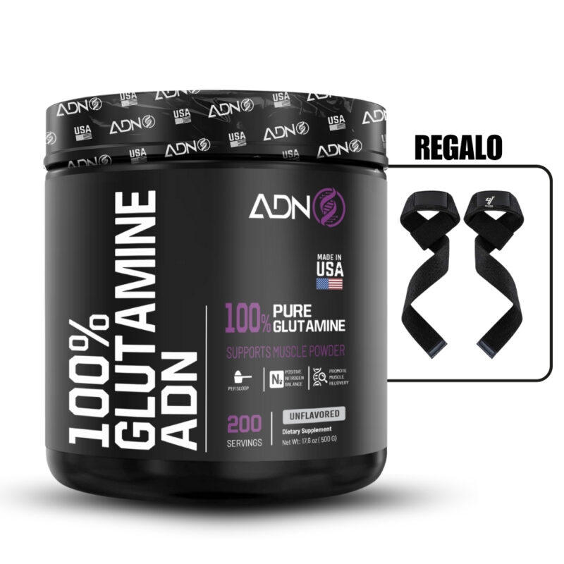 Glutamina Micronizada Adn 500Gr+Straps