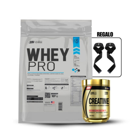 Whey Pro 5Kg Vainilla+Creatina Level Pro 250GrStraps