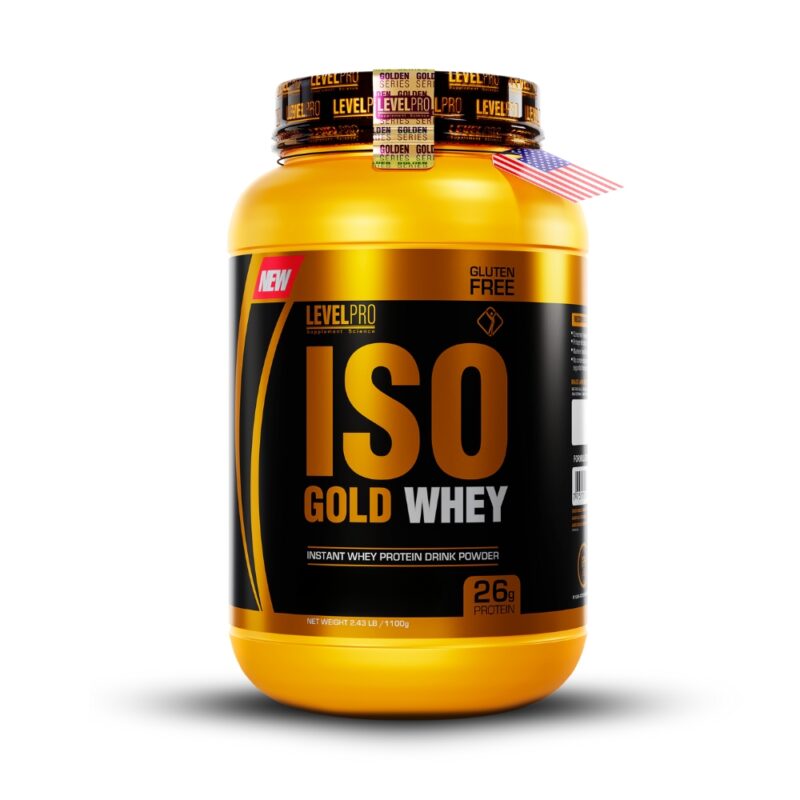 Iso Gold Whey 2.43Lb VainillaCreatina Level Pro 250GrStraps - Imagen 2