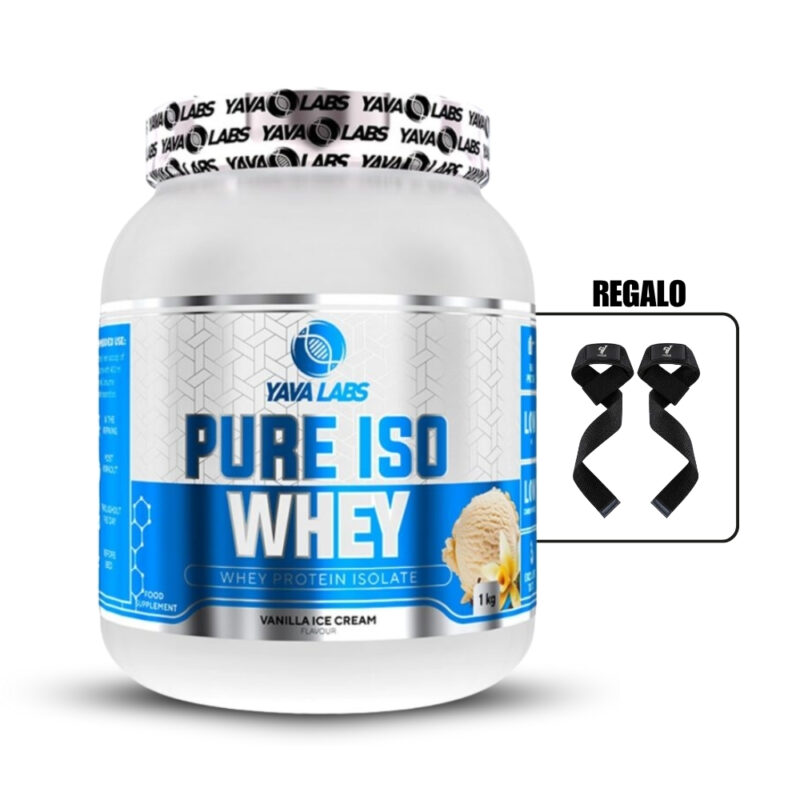 Proteína Yava Labs Iso Whey 1Kg Vainilla+Straps