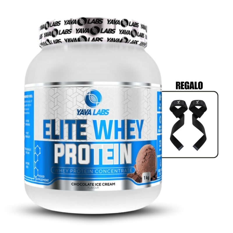 Proteína Yava Elite Whey Protein 1Kg Chocolate+Straps